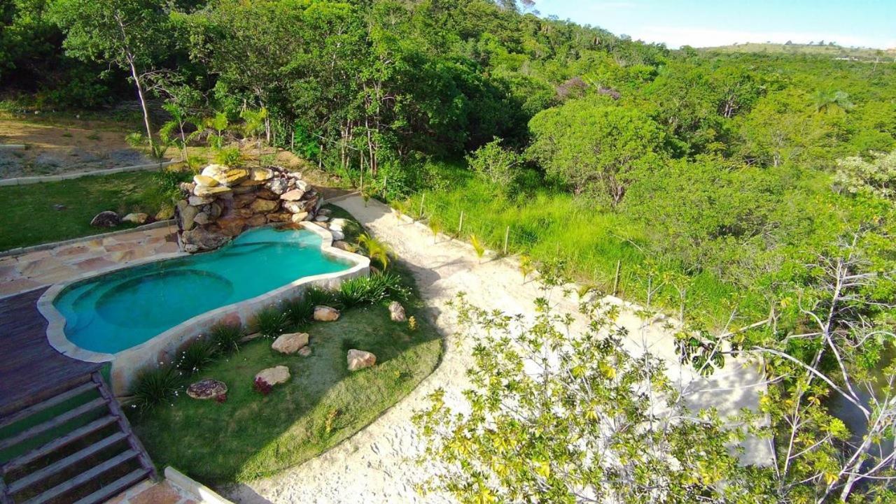 Chale Defronte Lagoa Na Serra Do Cipo Proximo A Cachoeira Grande, Cachoeira Do Pedrao E Cachoeira Veu Da Noiva 雅博蒂卡图巴斯 外观 照片